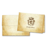 Royal Lion Aged Parchment Printed Note Card Set with Envelopes 8/8 - with Personalization Option - Nostalgic Impressions