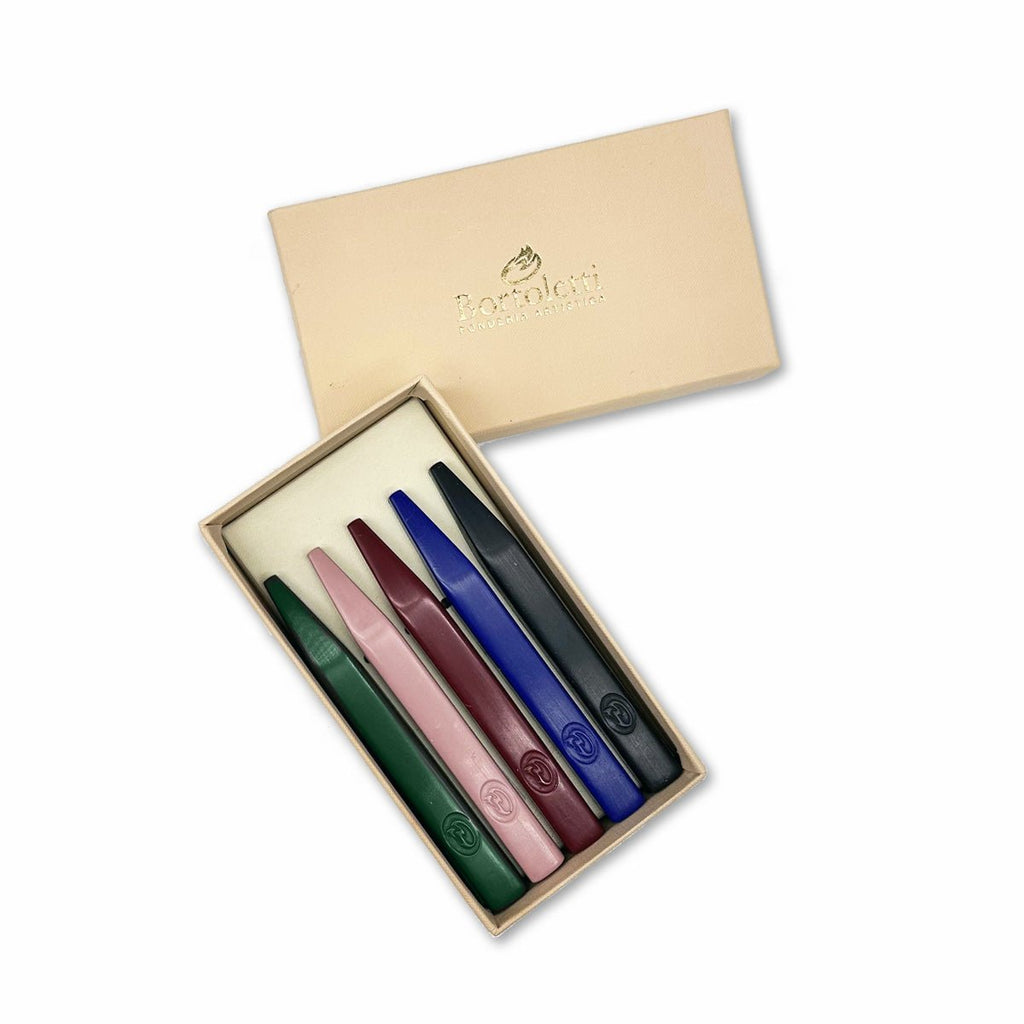 Bortoletti Kings Traditional Sealing Wax-Royal Assortment Box of 5 Sticks - Nostalgic Impressions