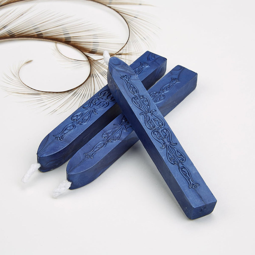 Sapphire Blue Flexible Premium Sealing Wax-Pack of 3 sticks - Nostalgic Impressions