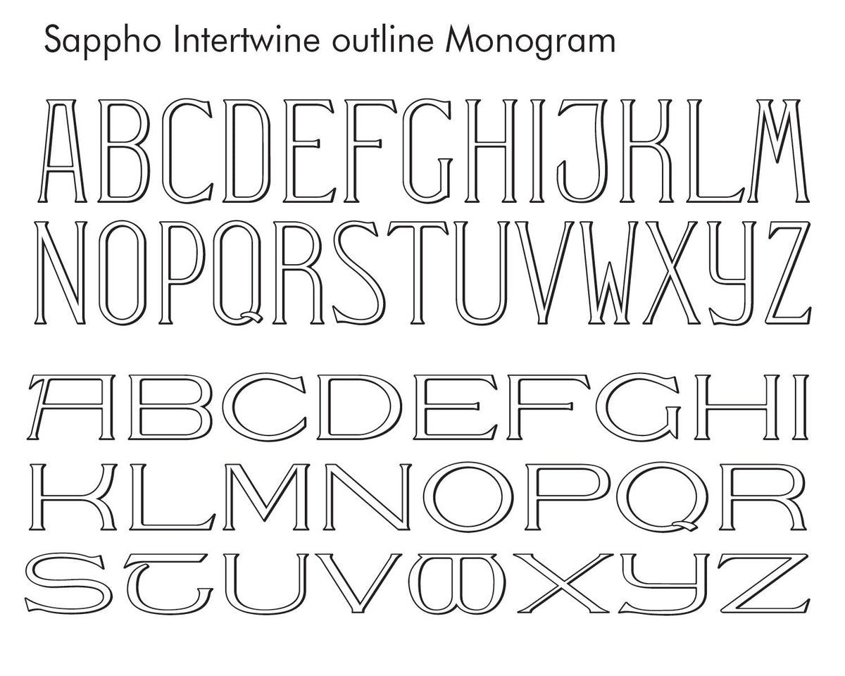 Intertwined Custom Wax Seal Stamp-Sappho Outline 2 Letter Monogram