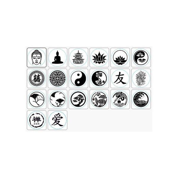 Asian Wax Seal Stamps with Rosewood Handle - Multiple Design Options - Nostalgic Impressions