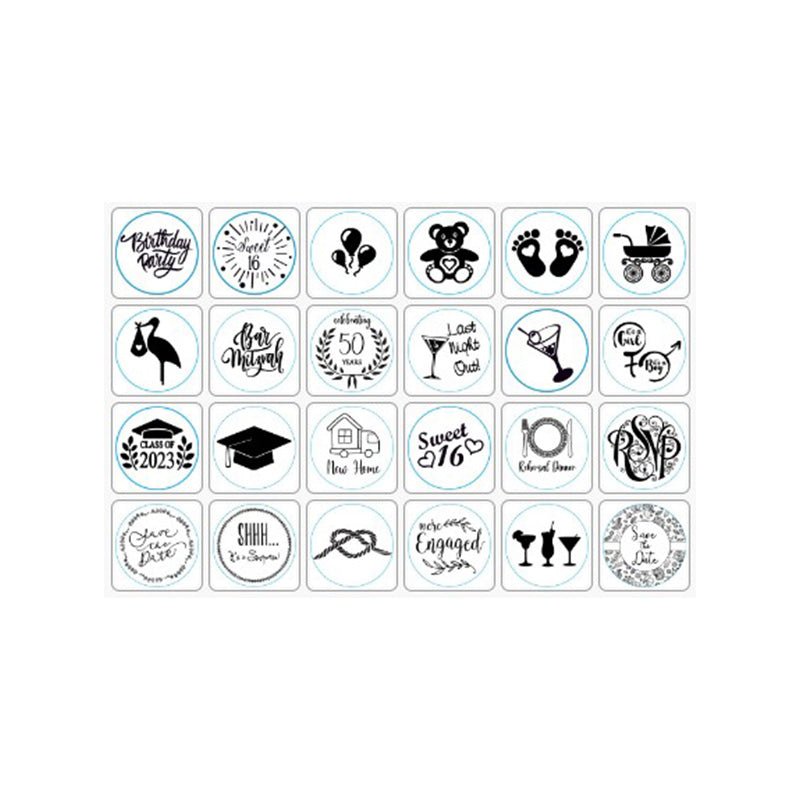 Celebrations Wax Seal Stamps with Rosewood Handle - Multiple Design Options - Nostalgic Impressions