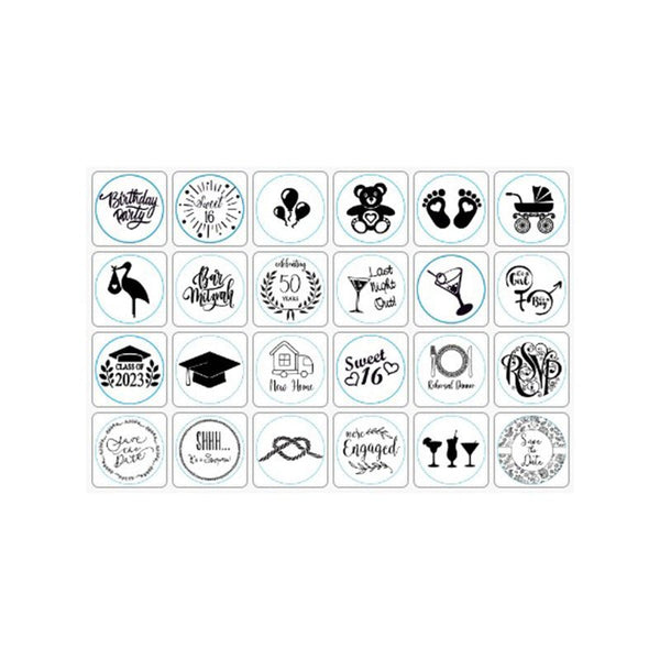 Celebrations Wax Seal Stamps with Rosewood Handle - Multiple Design Options - Nostalgic Impressions