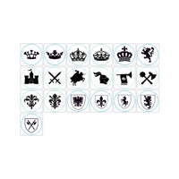 Regal Crowns & Fleurs Wax Seal Stamps with Rosewood Handle - Multiple Design Options - Nostalgic Impressions