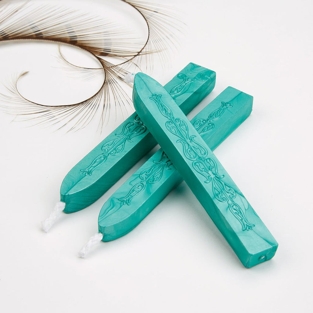 Pearl Jade (Teal) Flexible Premium Sealing Wax-Pack of 3 sticks - Nostalgic Impressions