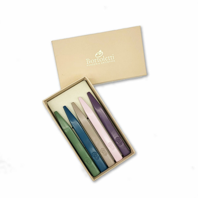 Bortoletti Kings Traditional Sealing Wax-Vintage Assortment Box of 5 Sticks - Nostalgic Impressions