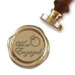 We're Engaged Wedding Wax Seal Stamp with choices of Handle #5068 - Nostalgic Impressions
