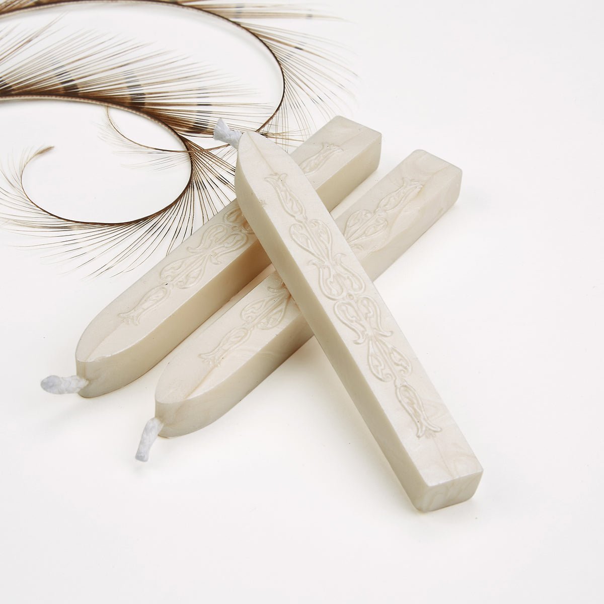 White Pearl Flexible Premium Sealing Wax-Pack of 3 sticks - Nostalgic Impressions
