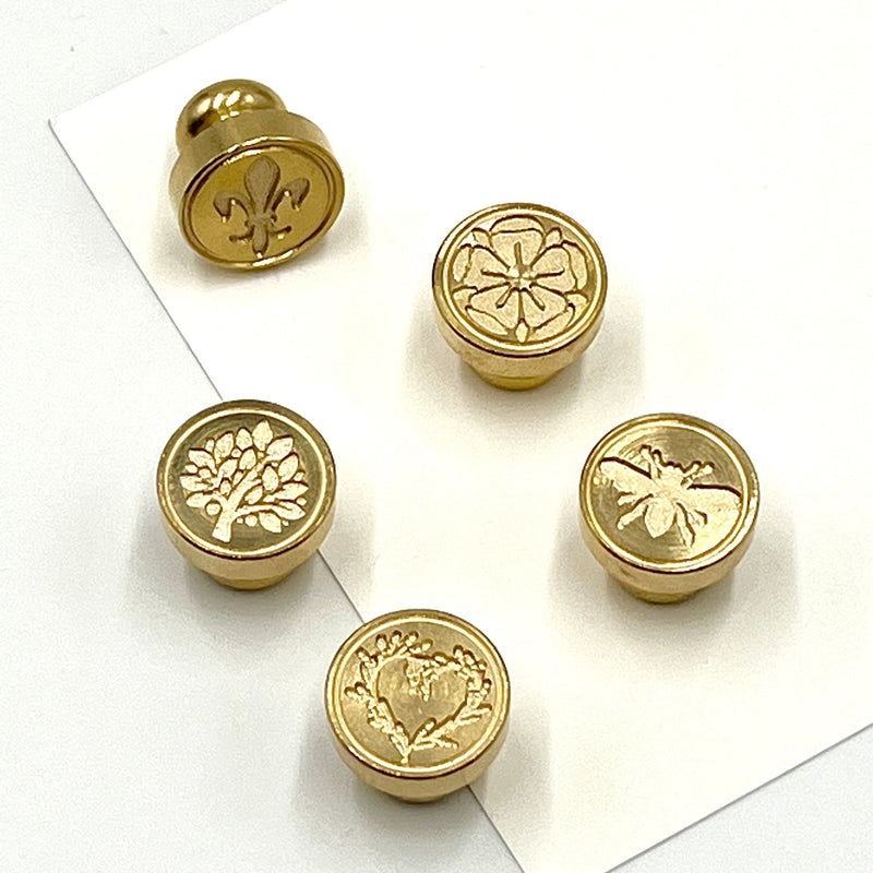 Brass Wax Seal Dies - 3/4" round or square (purchase handle separately) - Nostalgic Impressions