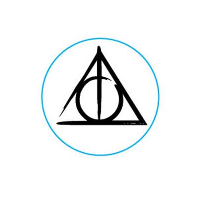 Harry Potter Deathly Hallows Seal Stamp Kit with Brown Wood Handle and Red Gold and Black Sealing Wax