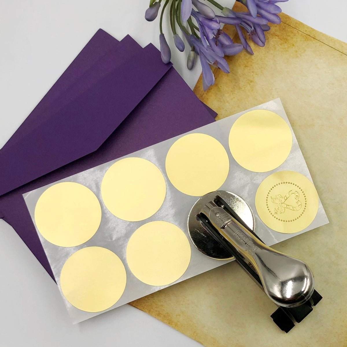 Foil Embossing Label Seals - 2" Gold or Silver-Pack of 60 - Nostalgic Impressions