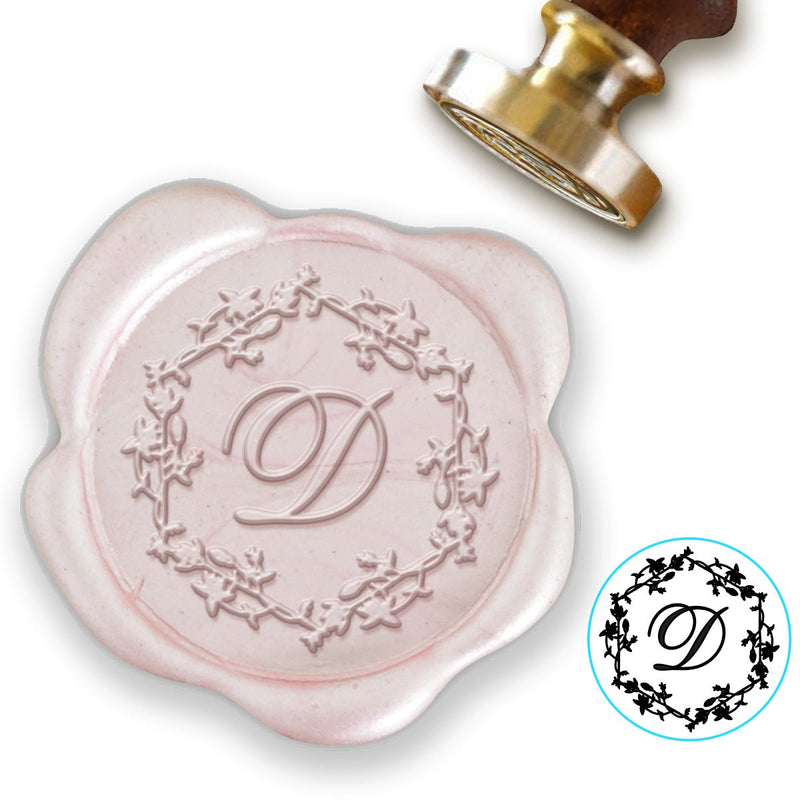 Romantica Custom Initial Wax Seal Stamp with Vintage Handle & Multiple Font Choices with Preview #7030 - Nostalgic Impressions