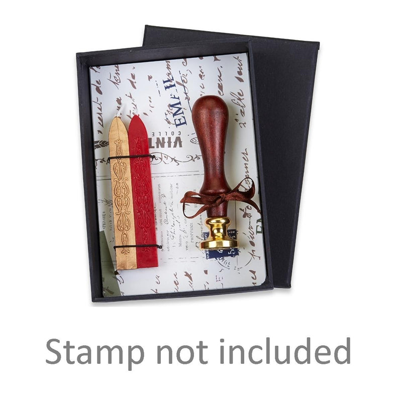 Deluxe Gift Box with Gold & Red Modern Sealing Wax Wax-order stamp separately - Nostalgic Impressions